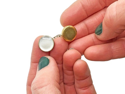 Boutons manchette nacre - boutons,