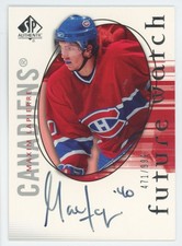 2005-06 SP Authentic Maxim Lapierre Rookie Auto 471/999 Montreal Canadiens #200