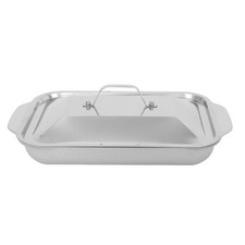  Plateau De Service Inox Assiette Poisson Rôtissoire À Rôtir En Acier Inoxydable