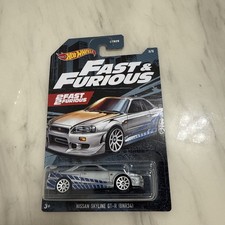 Hot Wheels Fast & Furious Nissan Skyline GT-R R34 2 Fast 2 Furious 3/5 HW198