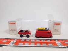 2x wiking H0 1:87 861 Pompier MB : Unimog U 411 Wassesauvetage Top + Box #EF20-0
