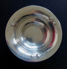 SOLID SILVER DISH 800 ITALY PALERMO L.A.F.A. in a beautiful wooden case