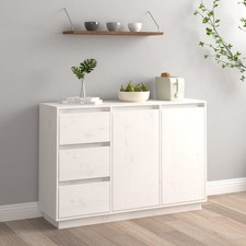 Buffet Blanc 111x34x75 cm Bois