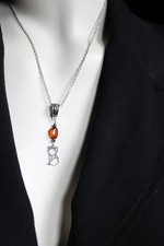 Collier ambre et renard