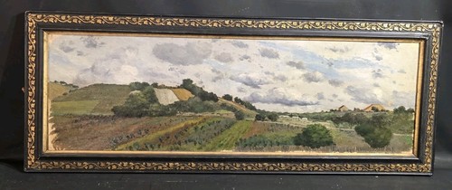 Tableau ancien huile paysage