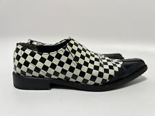Vtg JUNYA WATANABE COMME DES GARCONS 2010 CHECKERBOARD LEATHER SHOES S 37.5