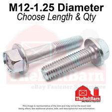 M12-1.25 Class 10.9 JIS Hex Flange Screws Bolts Zinc Clear (Pick Length & Qty)