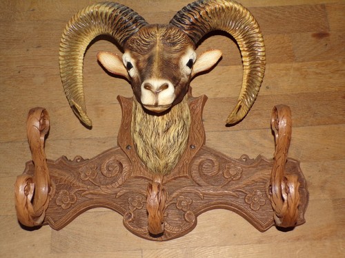 Porte manteau tête mouflon - porte,