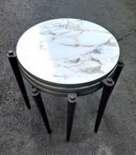 Mid Century Modern Spider Table  Faux Marble Stacking Tables
