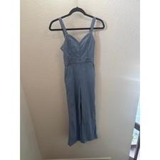Alice & Olivia Cristel Chambray Denim Jumpsuit Size O