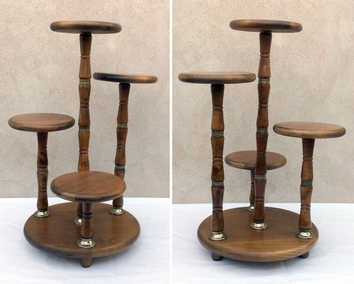 Table fleurs bois - , 4