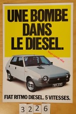 FIAT RITMO DIESEL Prospectus Fr 4 pages 1980?