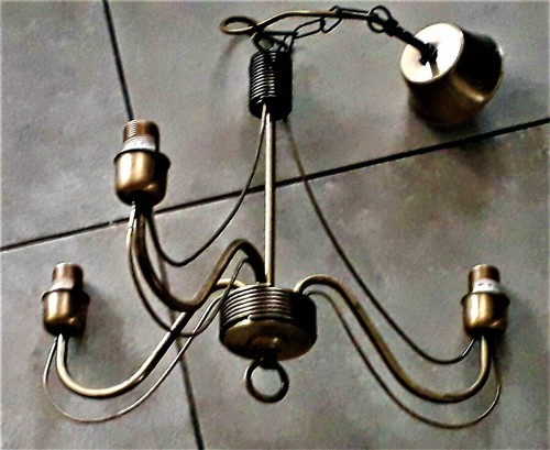 Ancien pafonnier lustre 3 - lustre,,