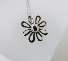 Tiffany & Co. Paloma Picasso Daisy Flower Pendant Necklace 15.6"  Silver  925
