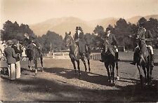 CPA 66 HORSE JUMP OBSTACLE HORSE GROUP PHOTO CARD PHOTO CONTEST