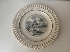 ancienne assiette de longwy " l'espérance" bords ajourés