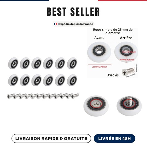 Roulettes pour cabine - , de