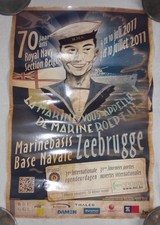 Affiche 70 ans Royal Navy section belge 9 et 10 juillet 2011 armée belge ABL