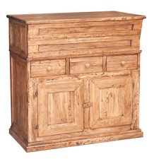 Dressoir Bois Massif De Tiglio Finition Naturel L100xPR55xH101 Cm. Fabriqué En I