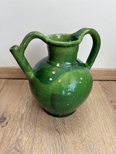 Pichet ou Cruche à Eau Ancien en Terre Cuite Vernissée (Orjol)