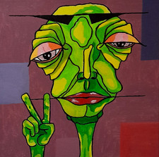 Acrylique toile 2025  30 x 30 cm  artiste B Jost  Artmajeur côte AKOUN