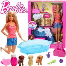 Barbie Toilettage des chiots poupée+chiots avec baignoire et accessoires Mattel