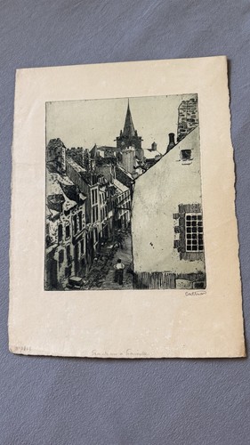 Gravure estampe signée - estampe,