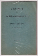 Statuts de la Société de Secours Mutuels "Saint-Joseph" à DRAGUIGNAN - 1900