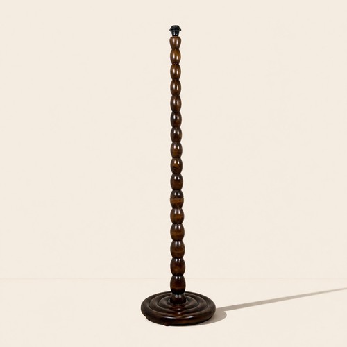 Lampadaire vintage pied bois