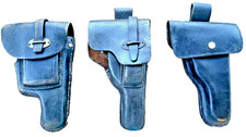 3 old leather holsters, f/cal.45 ACP / HP35 used by the Argentine Federal Police