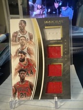 2015-16 Immaculate Derrick Rose Jimmy Butler Pau Gasol GAME WORN Quad Patch /49