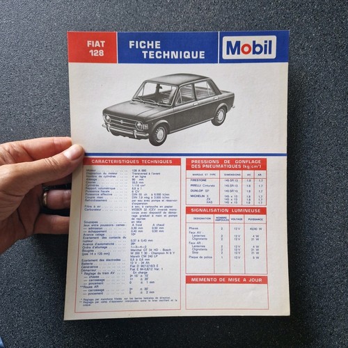 Fiat 128 fiche technique - fiat,