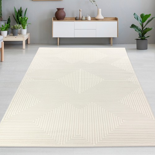 Tapis crème motif - crème,