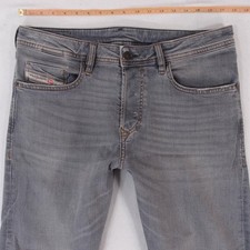 Hommes Diesel BUSTER-X Ajusté Tapered Élasthanne Gris Jeans W33 L32