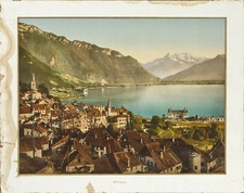 P.Z. Swiss Mammoth Print, Montreux Photochromie, Vintage Photochrome 40x5
