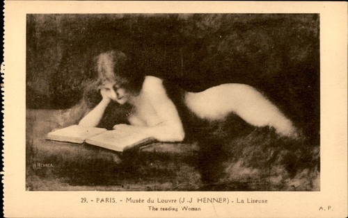 Paris louvre postcard - paris, j.j