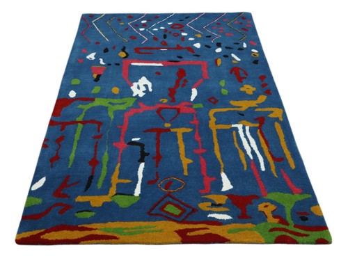 Tapis laine 120x180 - 120x180, bleu