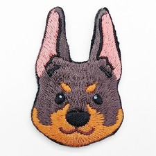 Brooch Backpack Bag Pin Embroidery Cartoon Lifelike Doberman Pinscher Dobie Dog