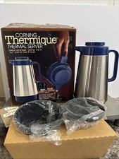 Coffee Demand Brew Corning Thermique Thermal Server Hot/Cold Stainless Steel New
