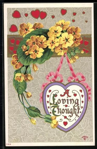 Carte postale relief - en, fleurs