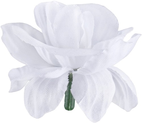 Rose artificielle blanche 5 - rose,