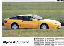Reprint Essai / Test Alpine A610 Turbo 1991 Suisse en français