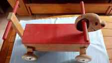 VINTAGE TROTTER CARRIER CHILD DOG ON WOODEN WHEEL YEAR 60/70