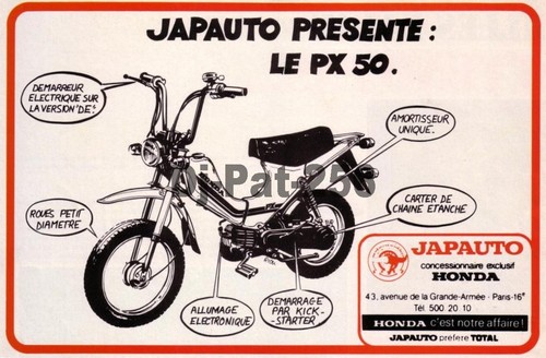 Publicité moto honda px 50 - publicité, :