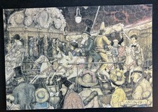 Amber Wooden Jigsaw Puzzle “The Merry Go-Round,” Hand-cut With 3D Enhancement