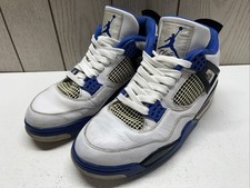 Size 9 - Jordan 4 Retro Mid Motorsports White Black Blue (308497-117)