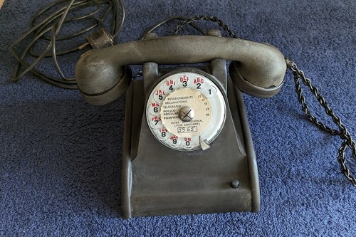Téléphone cadran vintage - téléphone, à