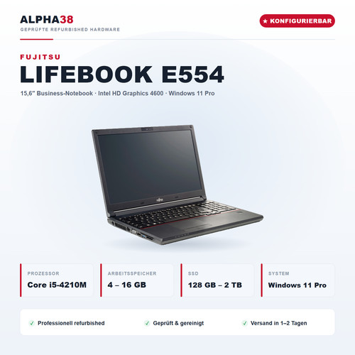 Fujitsu lifebook e554 intel - fujitsu,