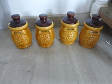 lot 4 pots a epices ceramique