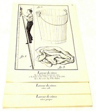 Antique engravings Window washer of choices from the 1971 book by Diderot